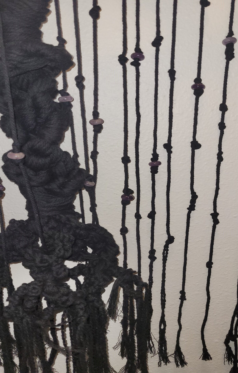 Tree of Protection with Amethyst Beads in the Rain and Silver Skull beads